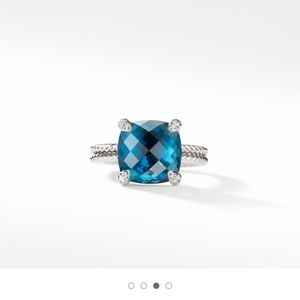 Sold-David Yurman Women's ring Chatelaine Collection Hampton Blue
